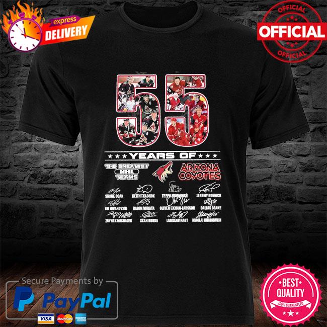 55 years of The Greatest NHL teams Arizona Coyotes t-shirt, hoodie