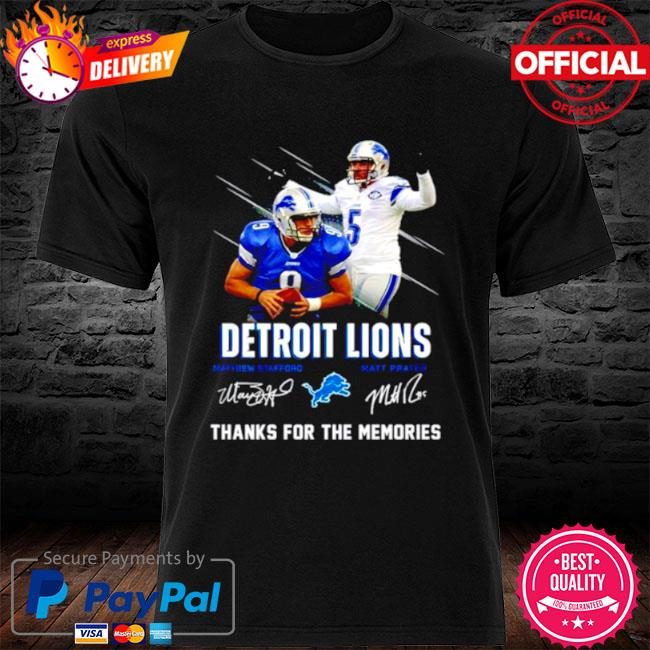 Official Detroit lions matthew stafford matt prater thanks for the