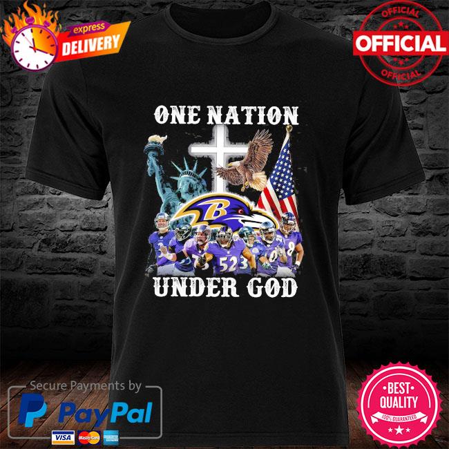 One nation Baltimore Ravens under God shirt, hoodie, sweater, long sleeve  and tank top