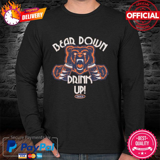 Chicago Bears Drinking Sweatshirt Bear Drinking a Chicago 