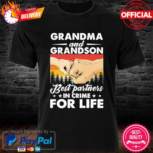 Bump Hand Grandma And Grandson Best Partners In Crime For Life Vintage Premium Shirt