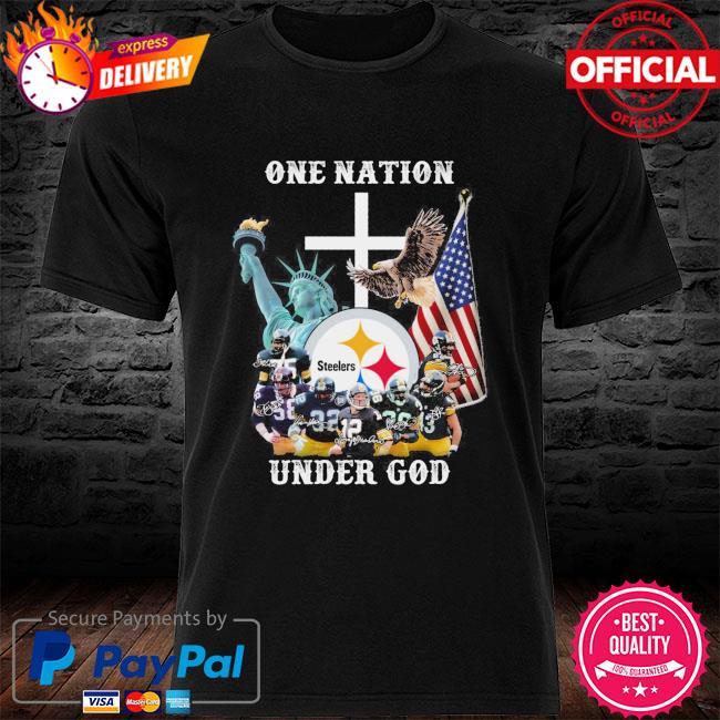 One nation Pittsburgh Steelers under god signatures shirt, hoodie