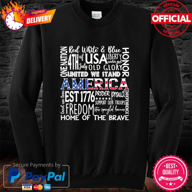 United States Of America Est 1776 USA Patriotic Freedom Hooded Sweatshirt 