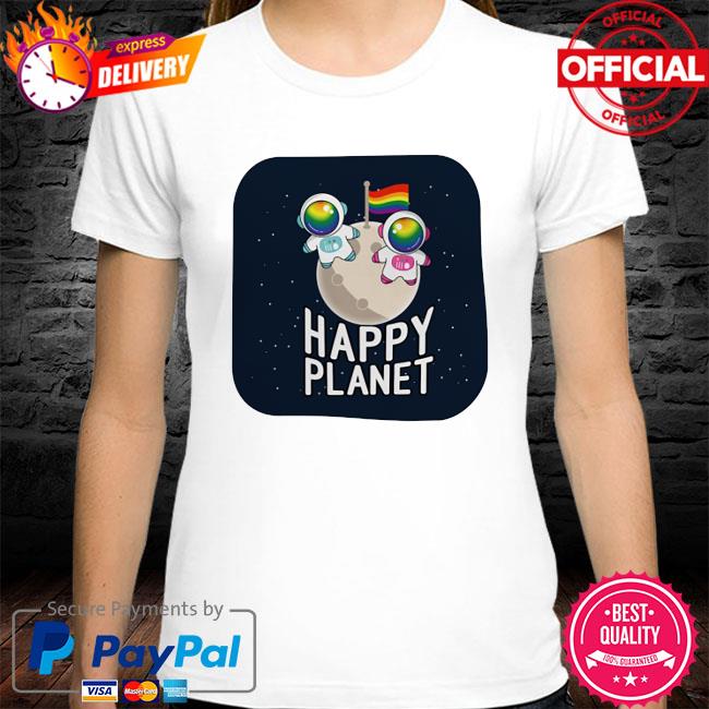 Astronaut LGBT happy planet shirt