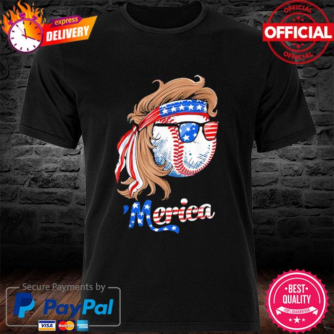 Baseball Mullet 4th Of July American Flag Merica Fathers Day Kids