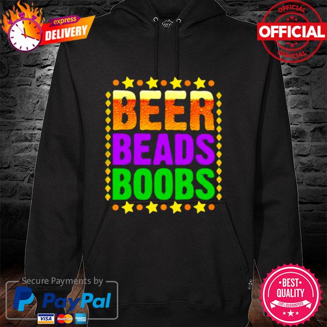 Beer beads boobs mardi gras new orleans hoodie