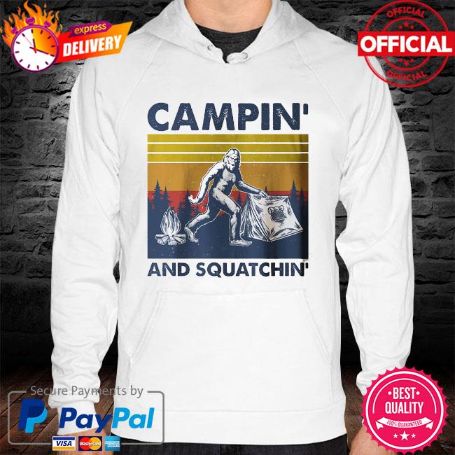 Bigfoot Campin' and squatchin' vintage hoodie