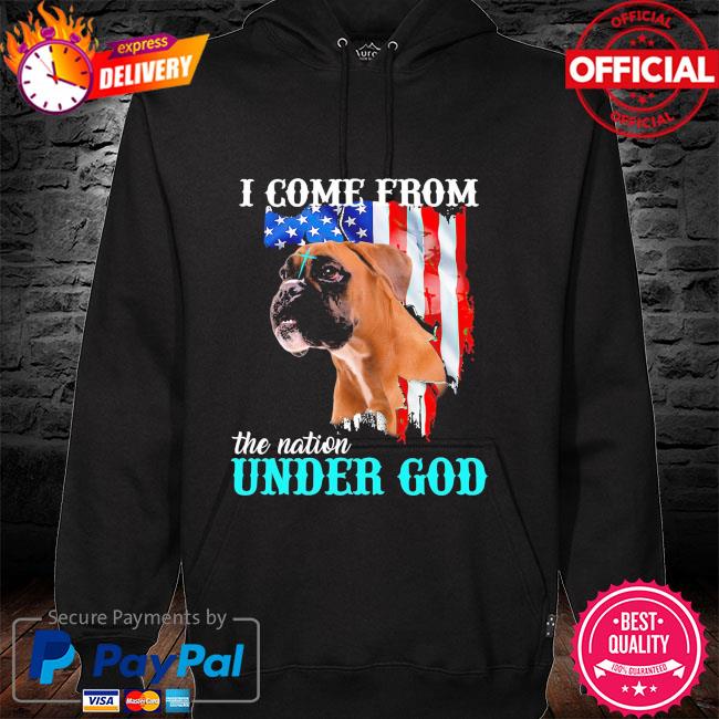 Bulldog I come from the nation under God American flag hoodie