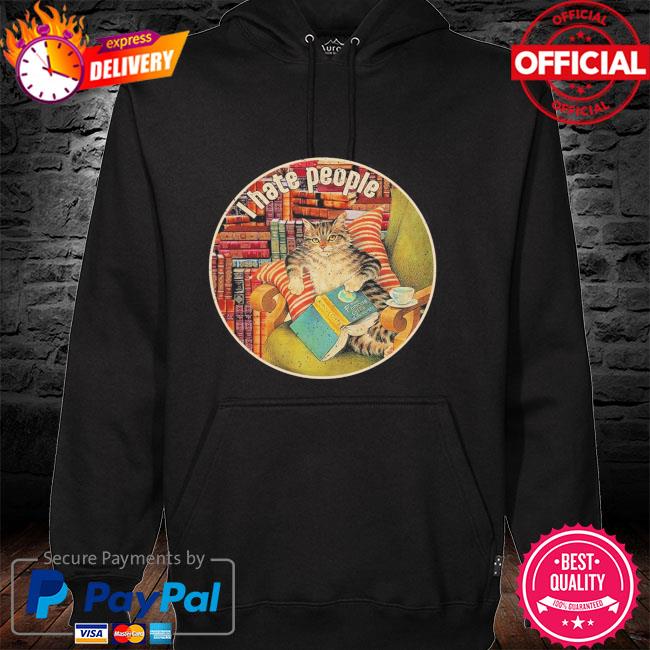 Cat I hate people hoodie