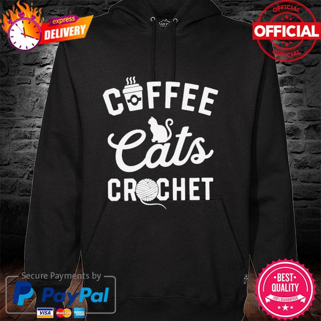 Coffee cats crochet hoodie