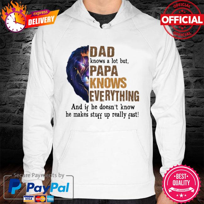 Dad knows a lot but Papa knows everything best gift for grandpa hoodie