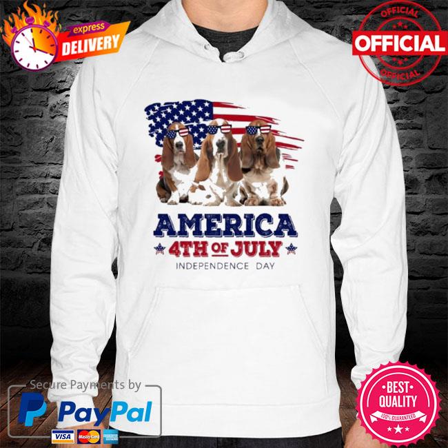 Dog American flag 4th of july independence day hoodie