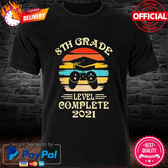 Gamer 8th grade graduation for girls boys 2021 vintage shirt