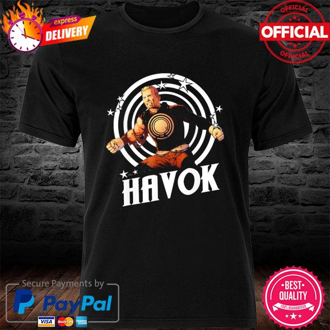 Havok intimidating stance warp graphic shirt