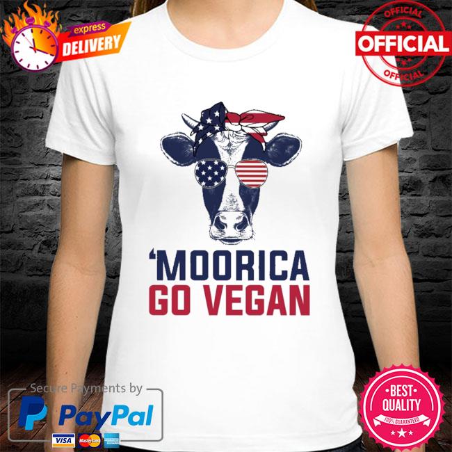 Horse moorica go vegan American flag shirt