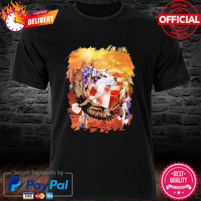 Husky freedom flight American flag shirt