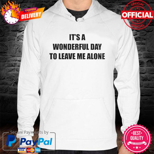 It's a wonderful day to leave me alone hoodie