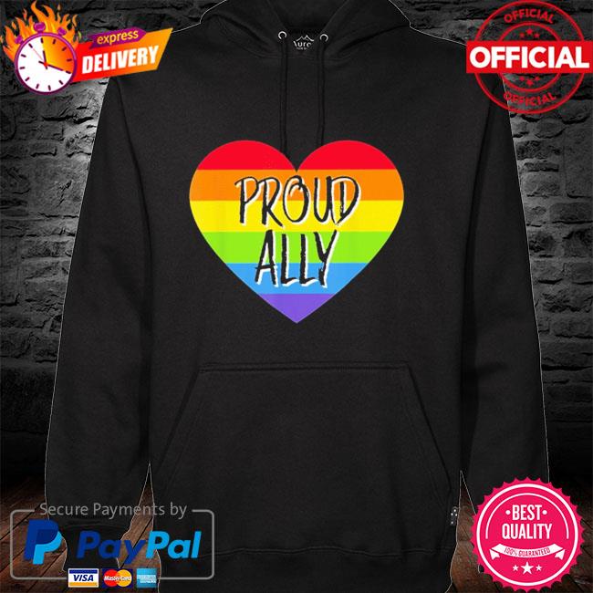 LGBT heart proud ally hoodie