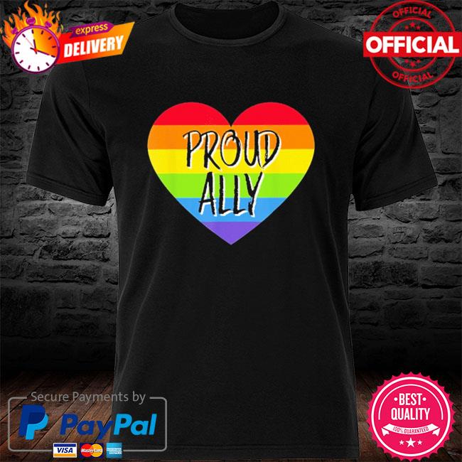 LGBT heart proud ally shirt