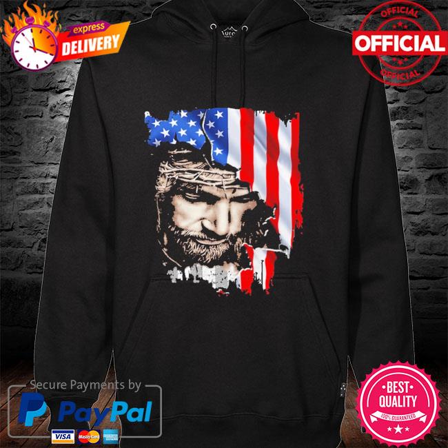 Love jesus American flag hoodie