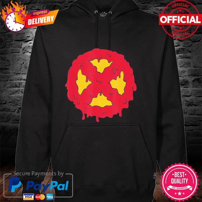 Marvel melting x-men logo paint drip hoodie