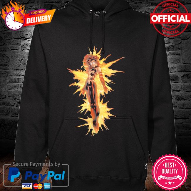 Marvel x-men phoenix jean grey on fire graphic hoodie
