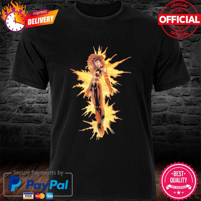 Marvel x-men phoenix jean grey on fire graphic shirt