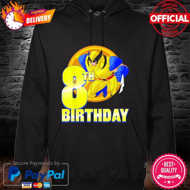 Marvel x-men wolverine 8th birthday badge hoodie