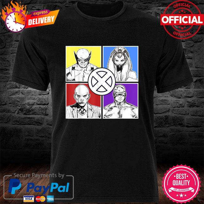 Marvel x-men wolverine storm professor x cyclops box shirt