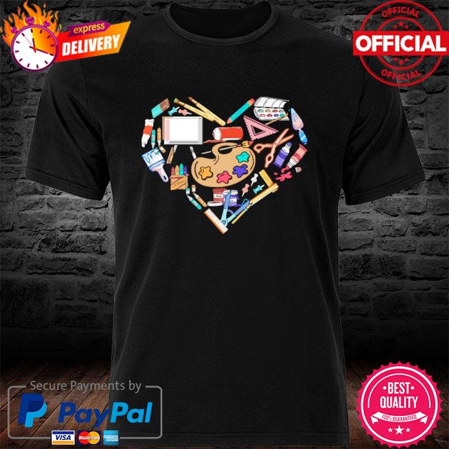 Official art teacher heart painter painting drawing limited shirt