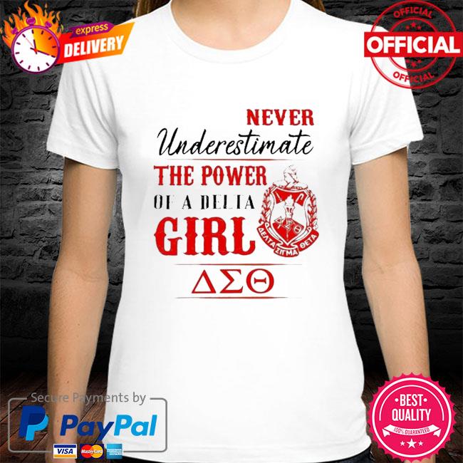 Official Delta sigma theta never underestimate the power of a delta girl shirt