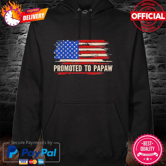 Promoted to papaw American flag father's day 2021 hoodie