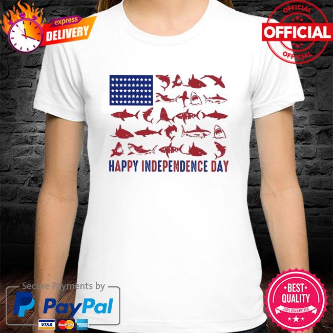 Shark happy independence day American flag shirt