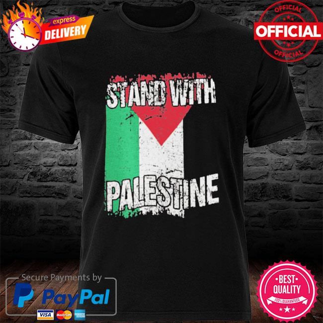 Stand with palestine vintage distressed palestinian flag shirt