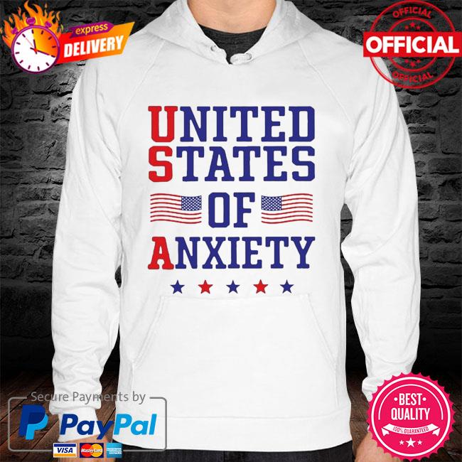 United states of anxiety American flag hoodie