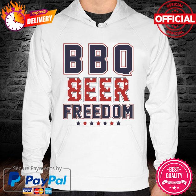 BBQ beer freedom American flag hoodie