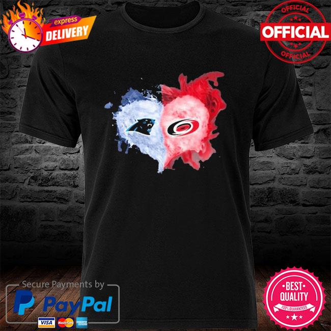 Carolina Panthers And Carolina Hurricanes Flaming Heart Fan Shirt, hoodie,  sweater, long sleeve and tank top