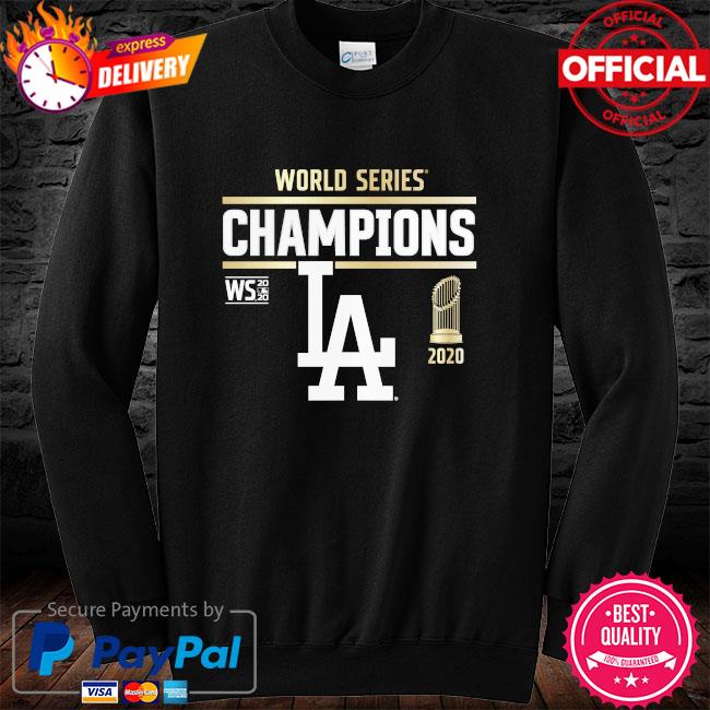 LA Dodgers Fanatics 2020 World Series Champions Blue Crewneck T-Shirt Mens  Small