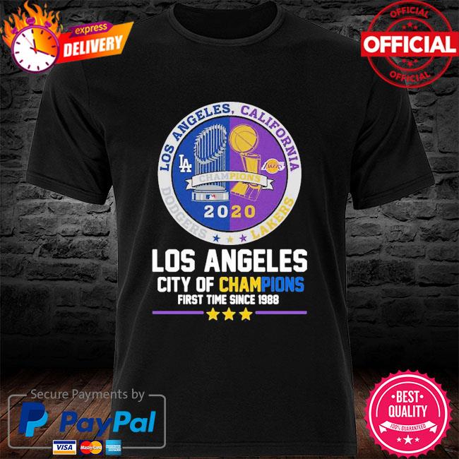 Los Angeles Lakers and los angeles dodgers city of champions first time since 1988 - 2021 shirt