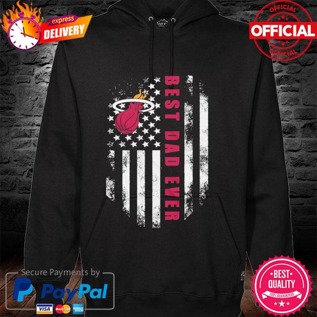 NBA Miami Heat best dad ever American flag hoodie