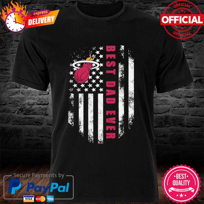 NBA Miami Heat best dad ever American flag shirt