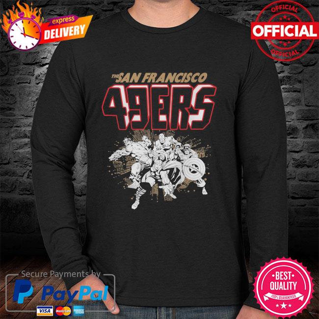 San francisco 49ers junk food marvel shirt, hoodie, sweater, long sleeve  and tank top