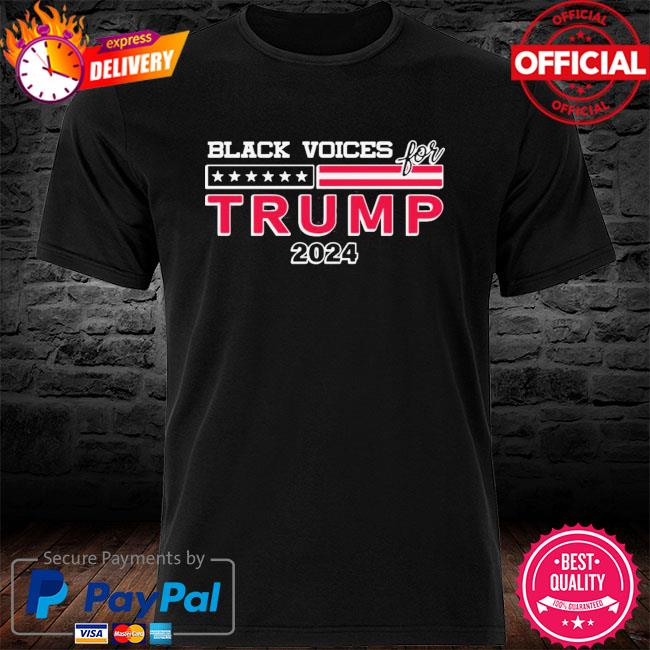 Black Voice For Trump 2024 Stars And Stripes Shirt, hoodie, sweater