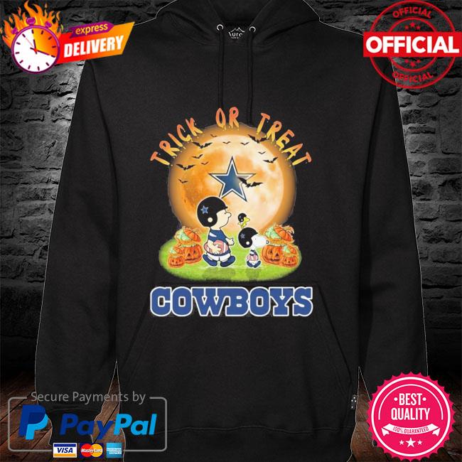 Dallas Cowboys Peanuts Snoopy trick or treat pumpkin moon