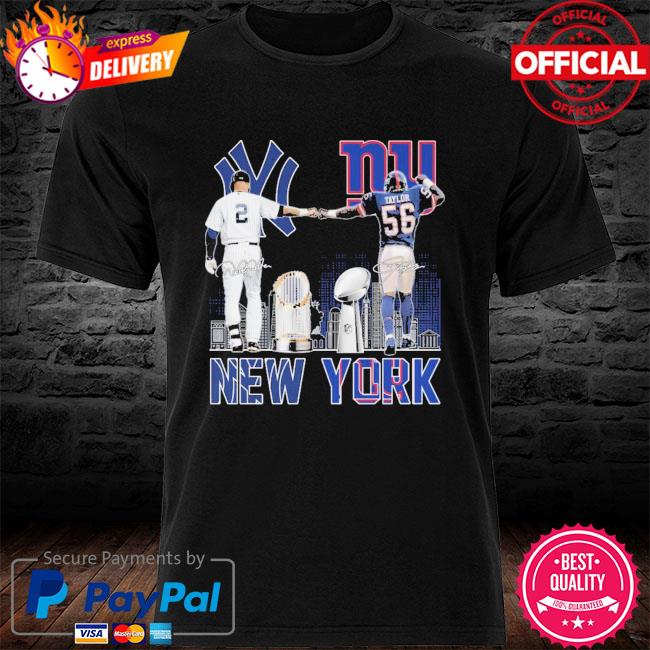 Derek Jeter New York Yankees and Lawrence Taylor New York Giants signatures  shirt, hoodie, sweater, long sleeve and tank top