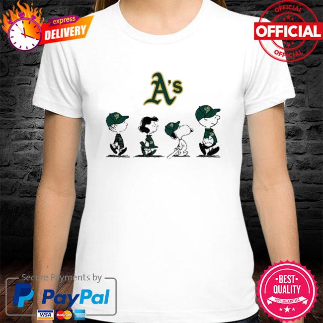 Official The Peanuts Characters Oakland Athletics Baseball Shirt