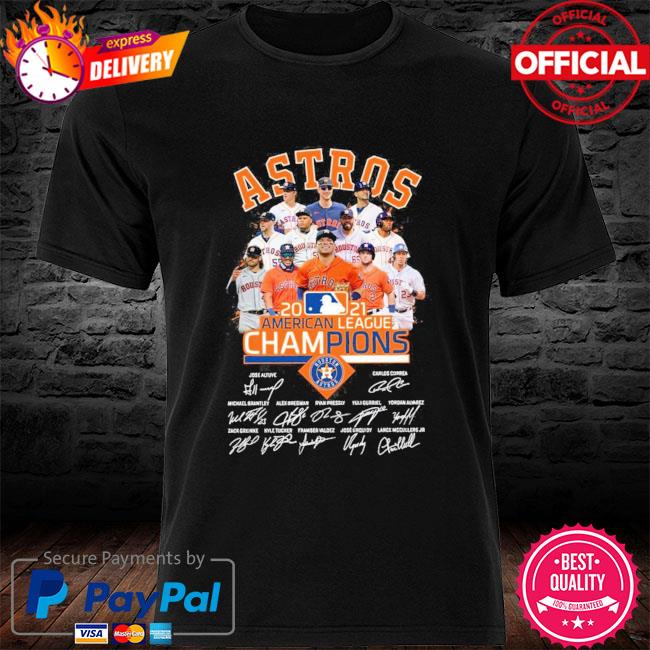 Official Houston Astros 2021 American League Champions Signatures Shirt,  hoodie, sweater, long sleeve and tank top