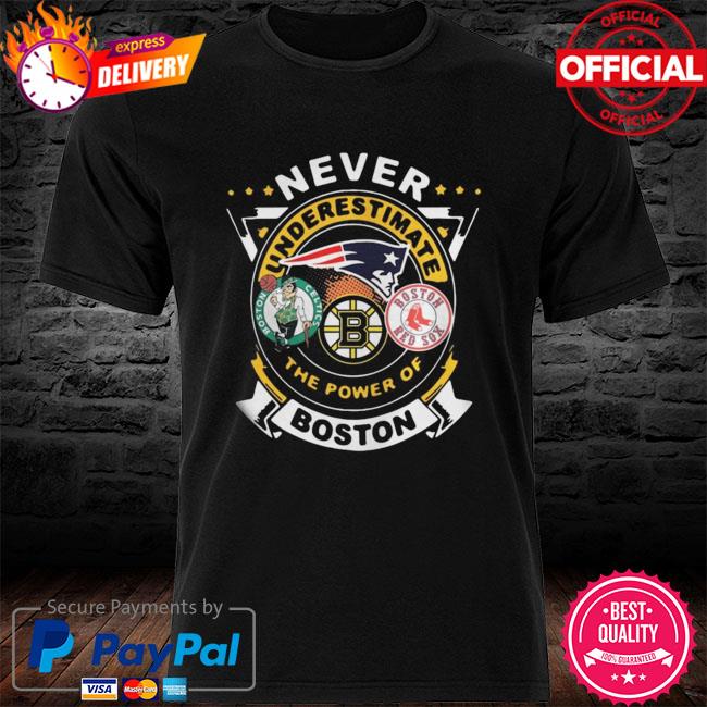 Bruins Shirt Never Underestimate The Power Of Red Sox Celtics