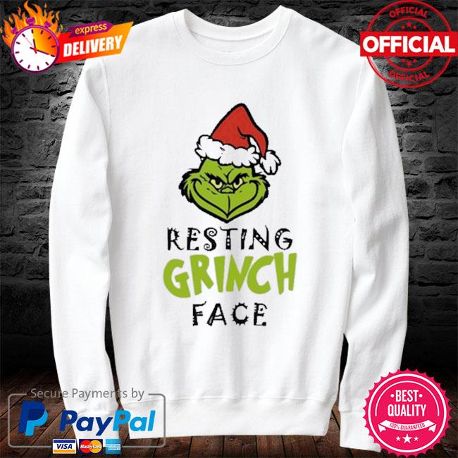 Resting grinch face hot sale ugly sweater