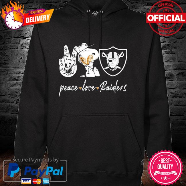 Snoopy peace love raiders shirt, hoodie, sweater, long sleeve and tank top